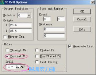 轉(zhuǎn)完Gerber后，接著還需轉(zhuǎn)鉆孔，通孔和盲、埋孔的轉(zhuǎn)法有所不同，轉(zhuǎn)通孔只須點擊Add，在彈出的窗口Document Name輸入文件名
