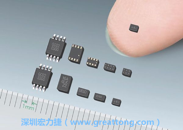 常規(guī)IC與WLP制作的封裝設(shè)計元件，尺寸有極大的差異，WLP僅需晶粒尺寸就有相同的電氣特性。
