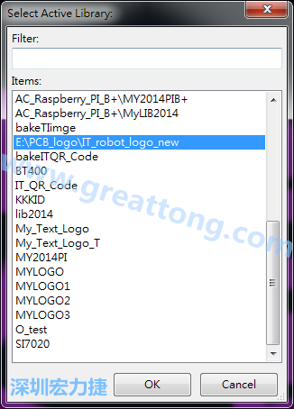 若要存到另外一個library 里， 要點選在File->Current library 重新再選擇Active Library， 就可以點選 File->Save Module in Acitve library 