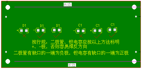 關于二極管、鉭電容的極性標注